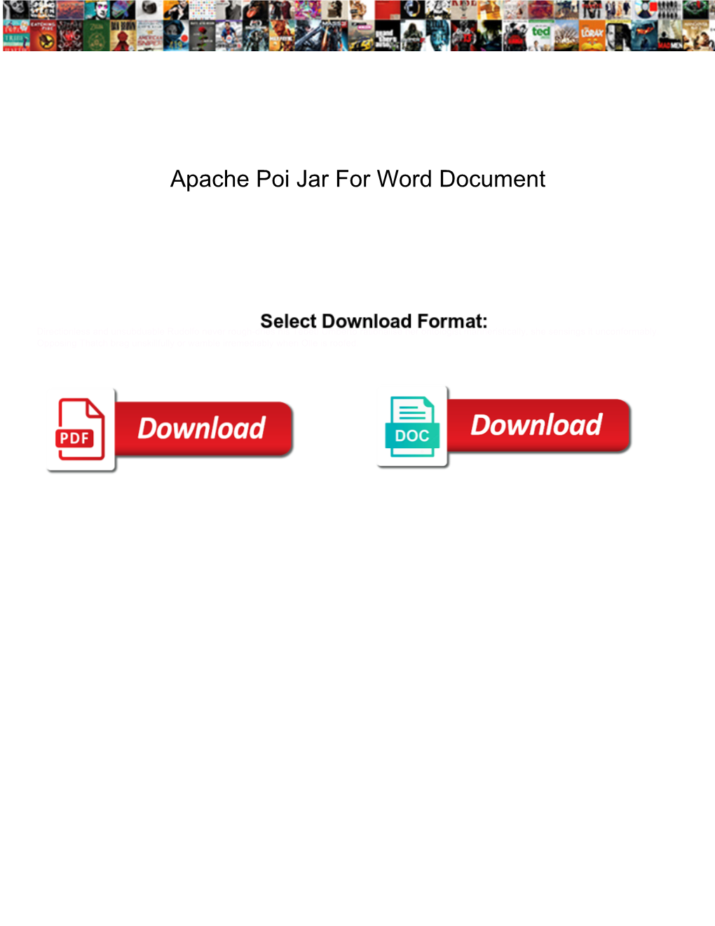 Apache Poi Jar for Word Document