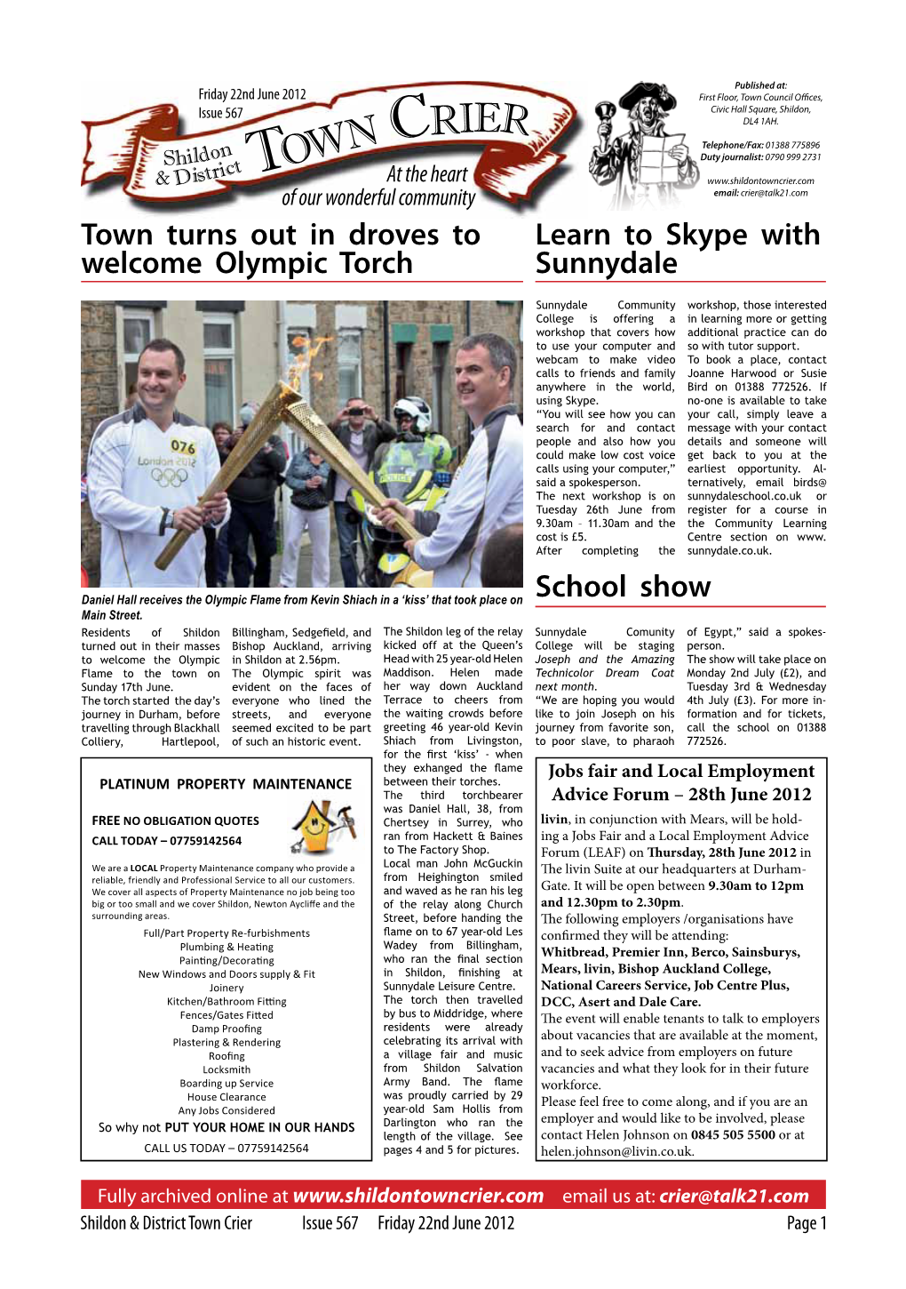 Town Crier, Issue