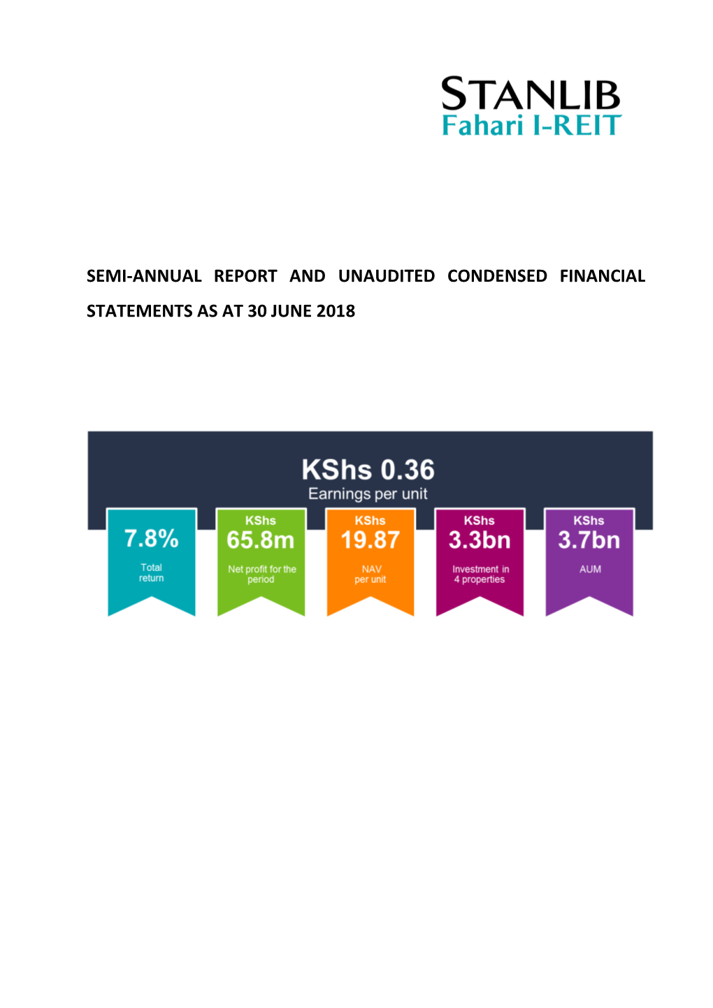 Semi-Annual Report and Unaudited Condensed Financial Statements As at 30 June 2018