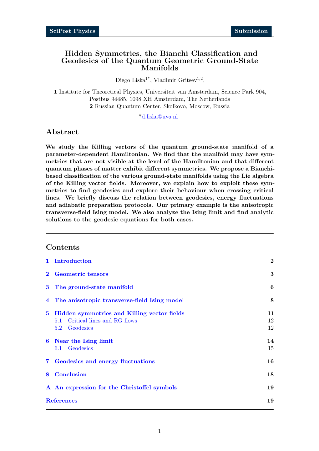 Hidden Symmetries, the Bianchi Classification And