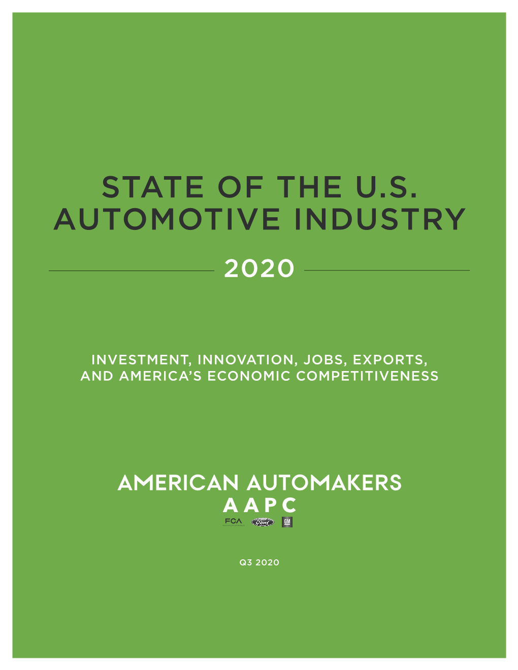 2020 State of the U.S. Automotive Industry