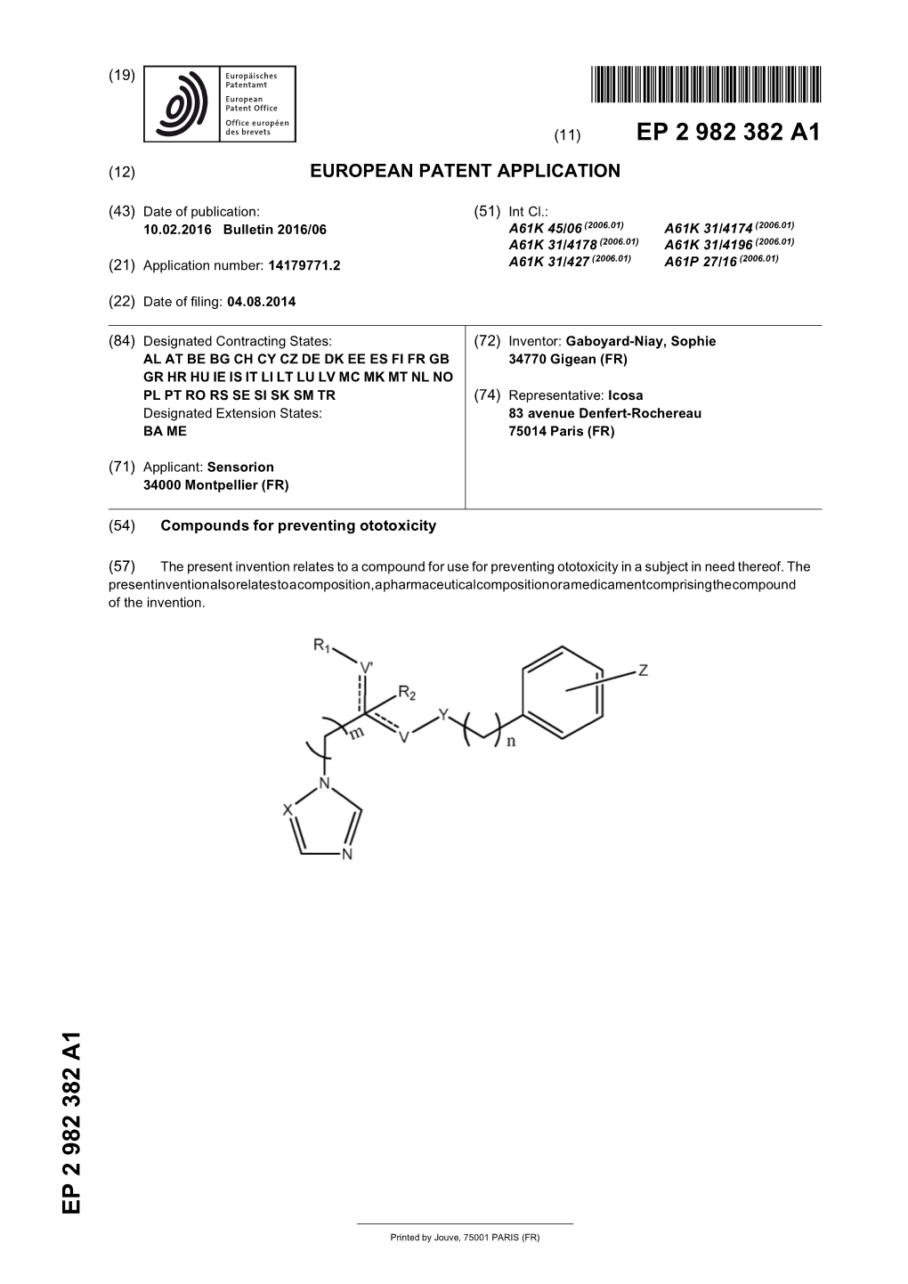 Compounds for Preventing Ototoxicity