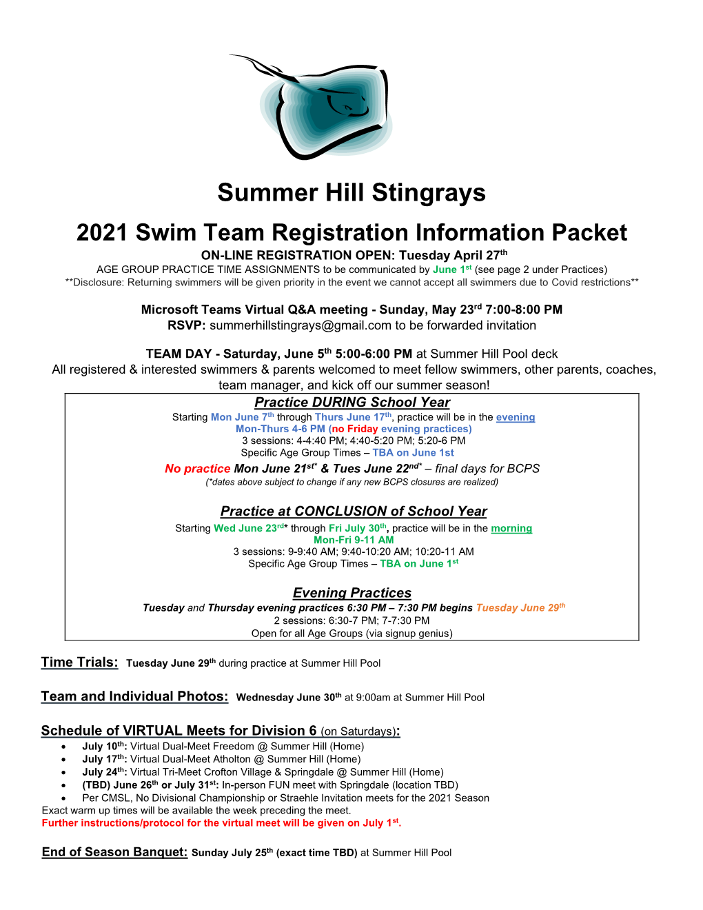 Summer Hill Stingrays