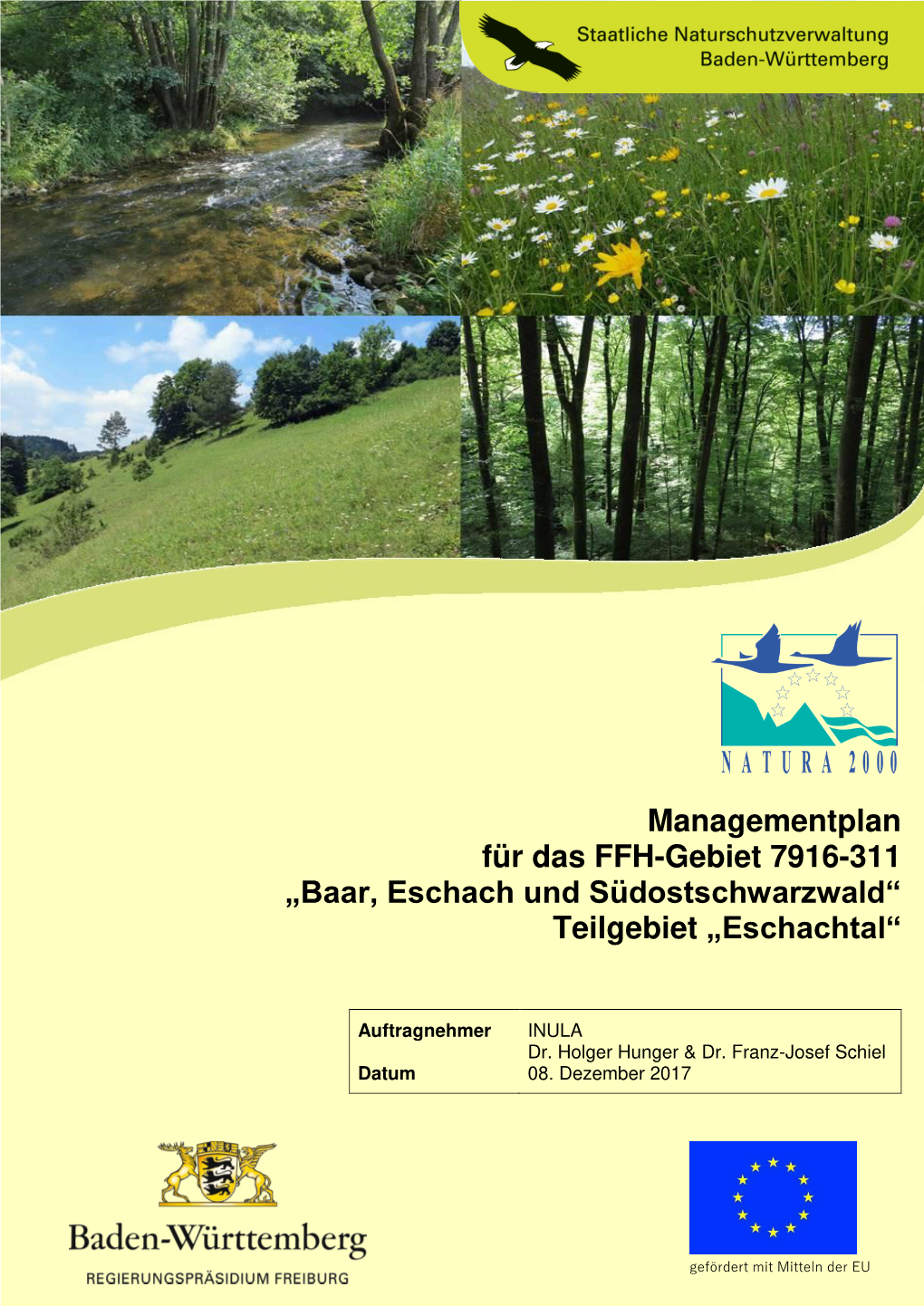 Managementplan Für Das FFH-Gebiet 7916-311 „Baar, Eschach Und Südostschwarzwald“ Teilgebiet „Eschachtal“