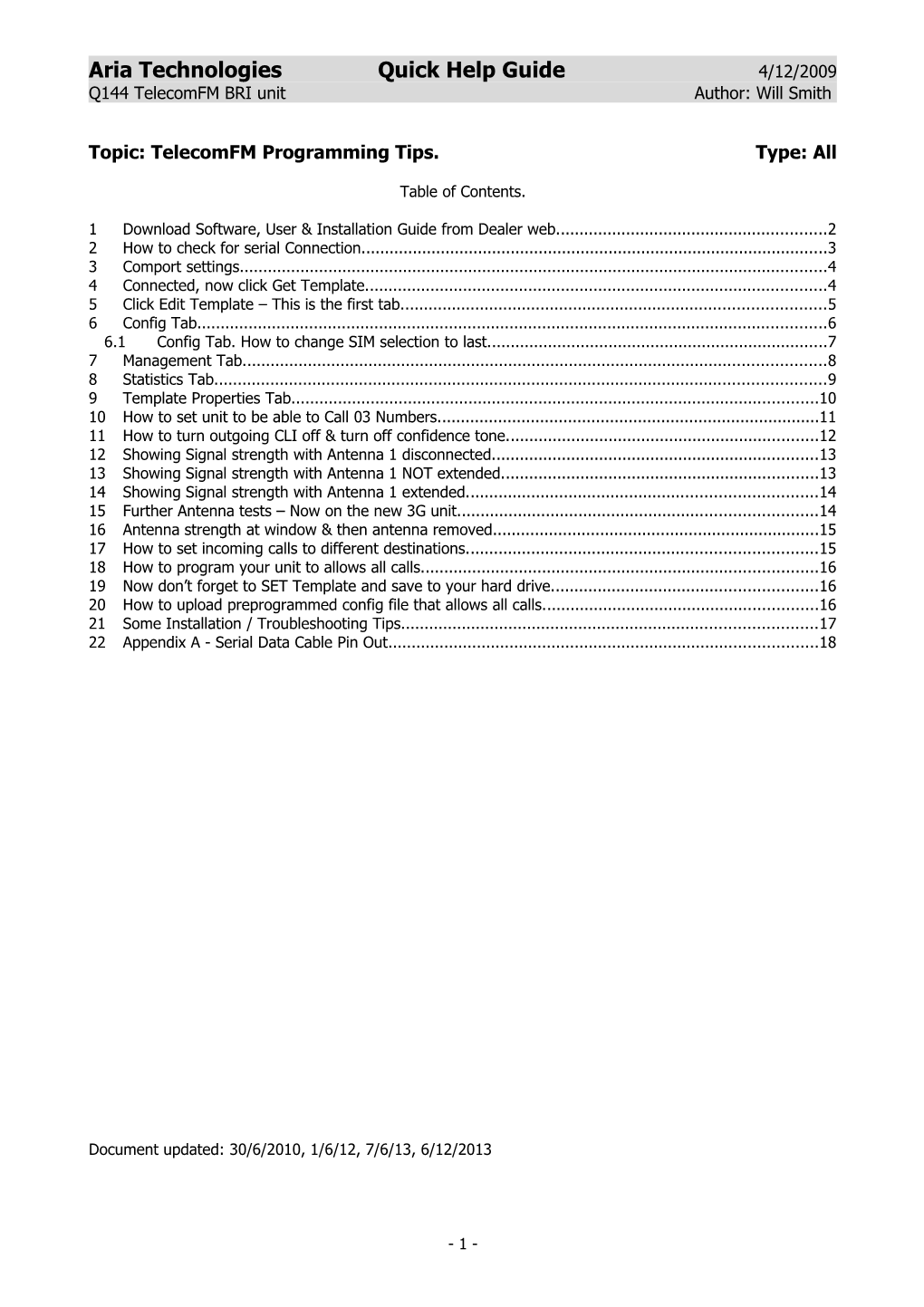 Q144 Telecomfm Programming Tips