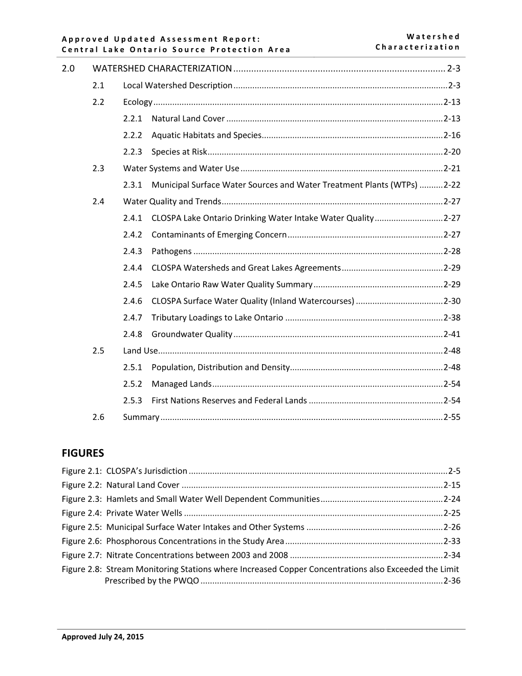 FIGURES Figure 2.1: CLOSPA’S Jurisdiction