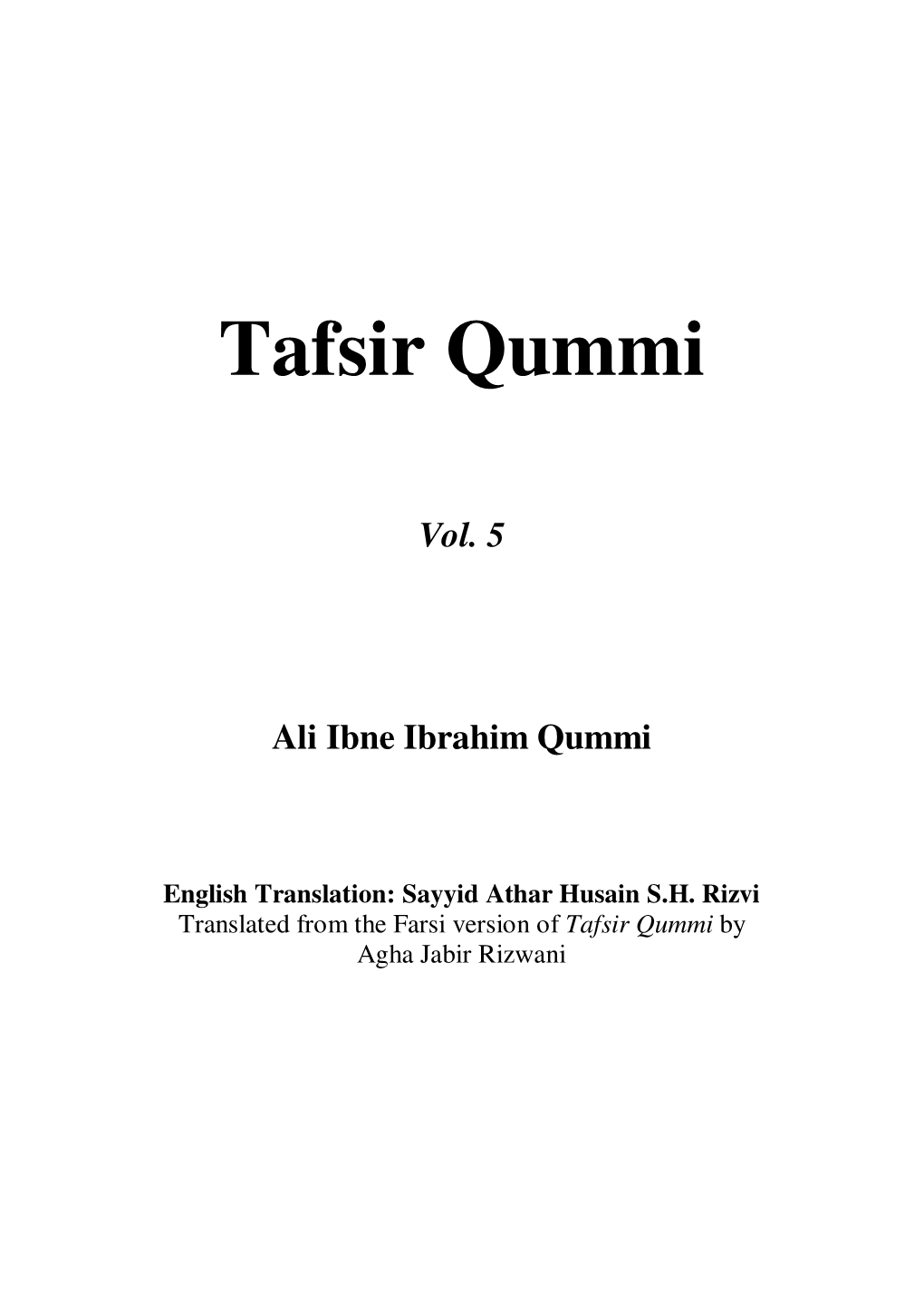 Tafsir Qummi