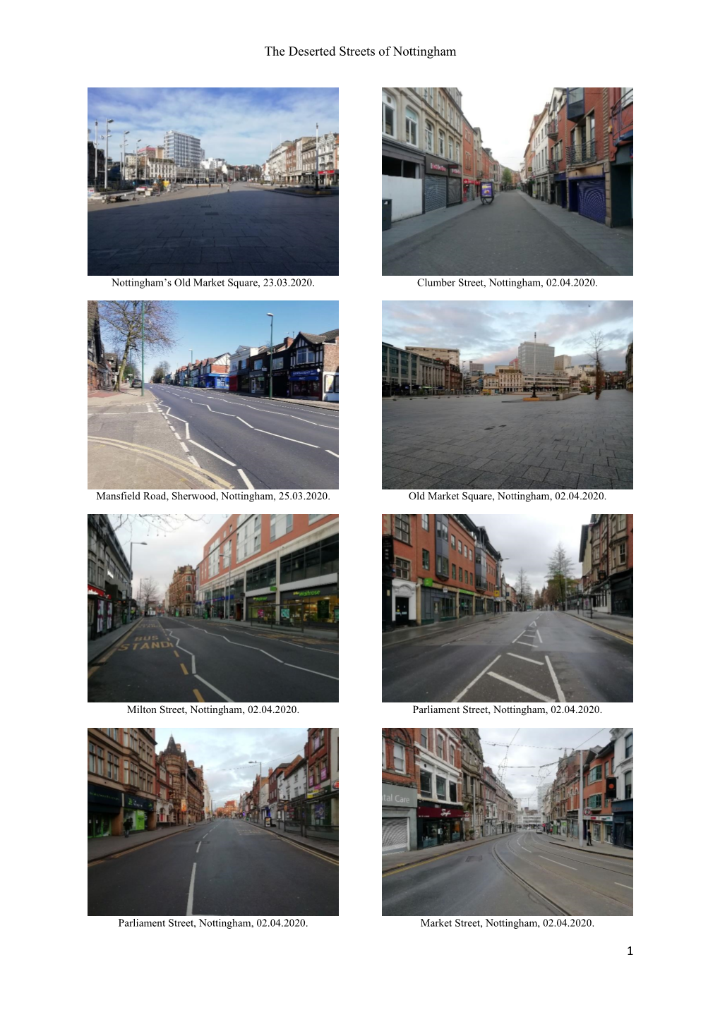 The Deserted Streets of Nottingham 1