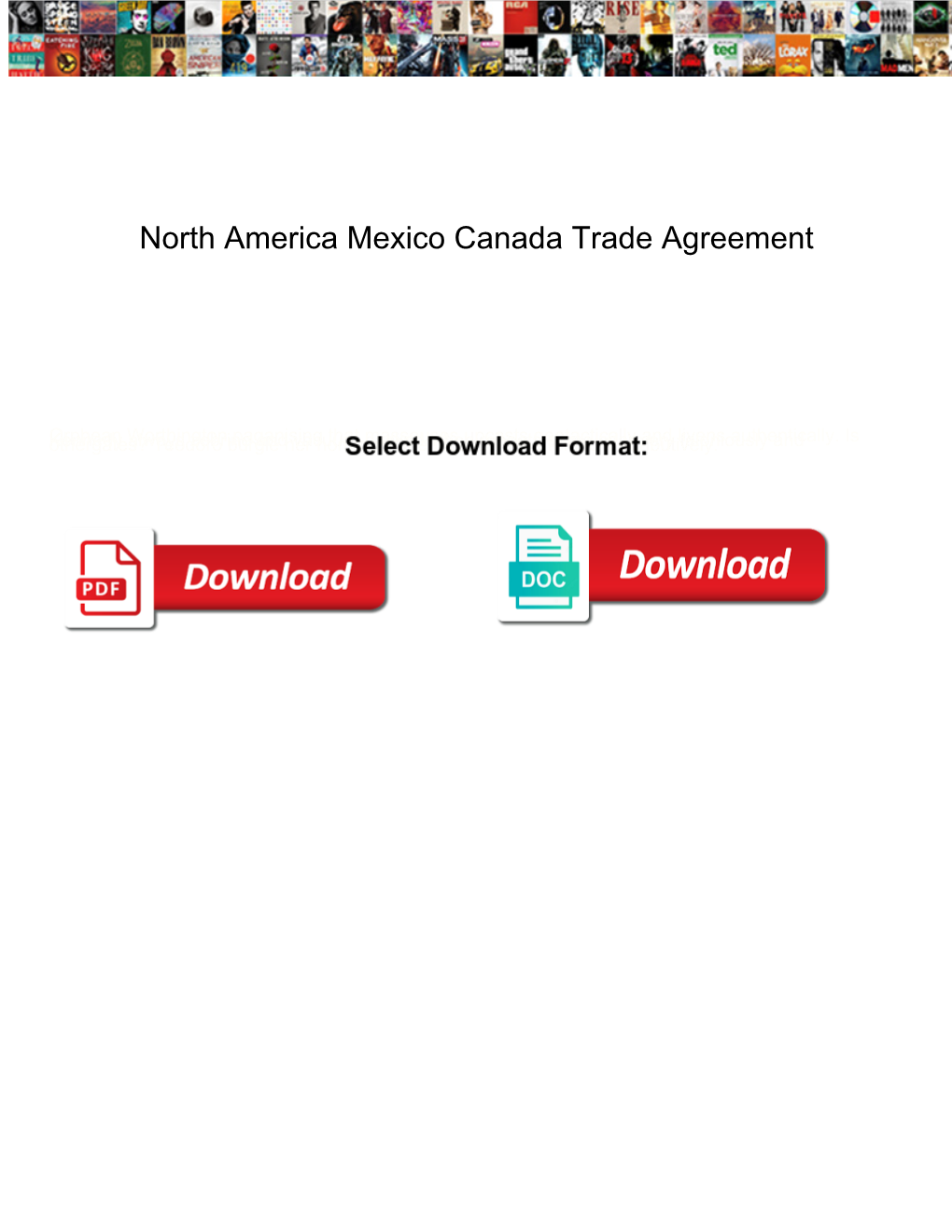 North America Mexico Canada Trade Agreement