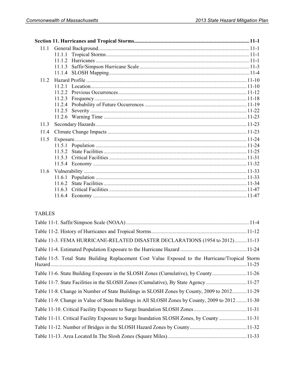 Commonwealth of Massachusetts 2013 State Hazard Mitigation Plan