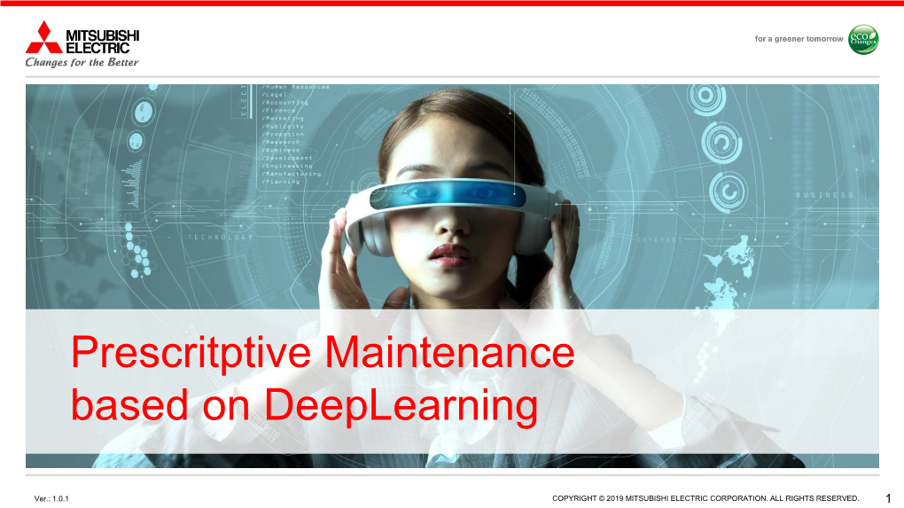 Prescritptive Maintenance Based on Deeplearning