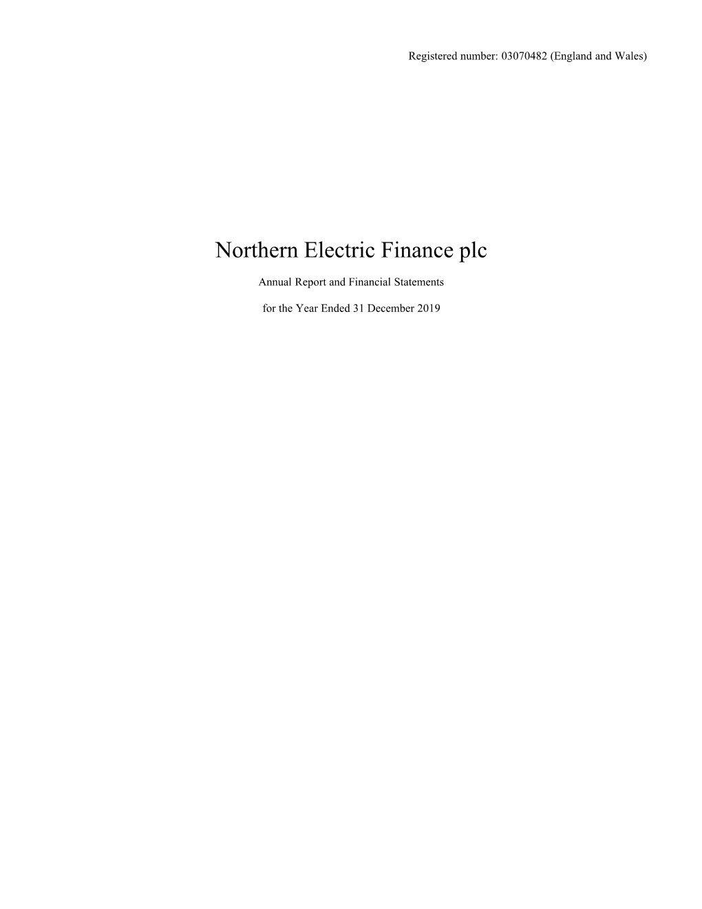 Northern Electric Finance Plc