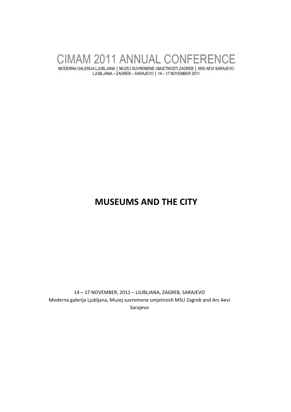 Museums and the City