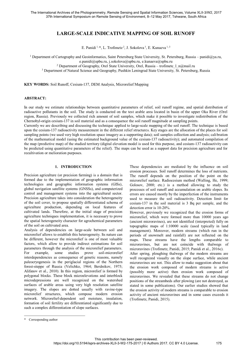 Large-Scale Indicative Mapping of Soil Runoff