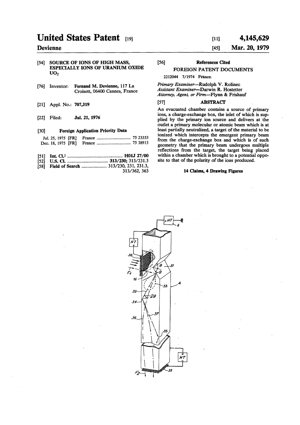 Source of Ions of High Mass, Especially Ions of Uranium Oxide UO 2