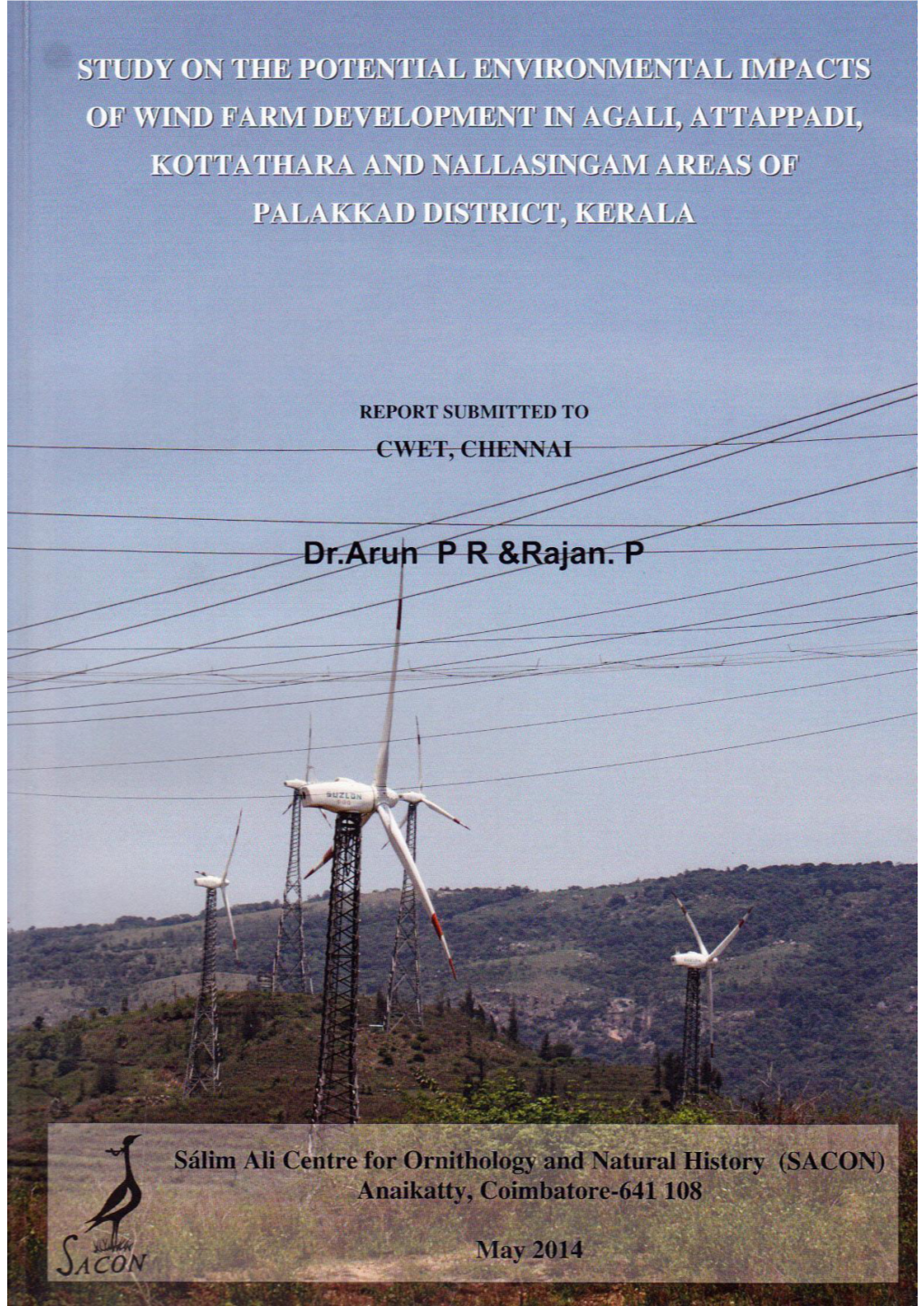 Wind Farm Development in Agali, Attappadi, Kottathara and Nallasingam Areas of Palakkad District, Kerala