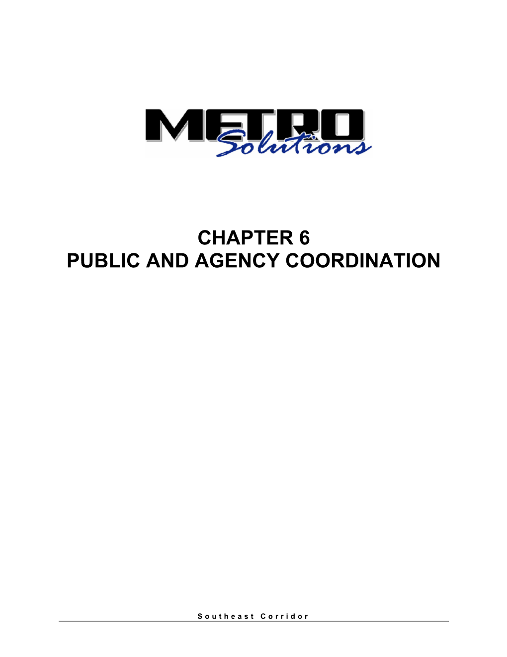 Chapter 6 Public and Agency Coordination