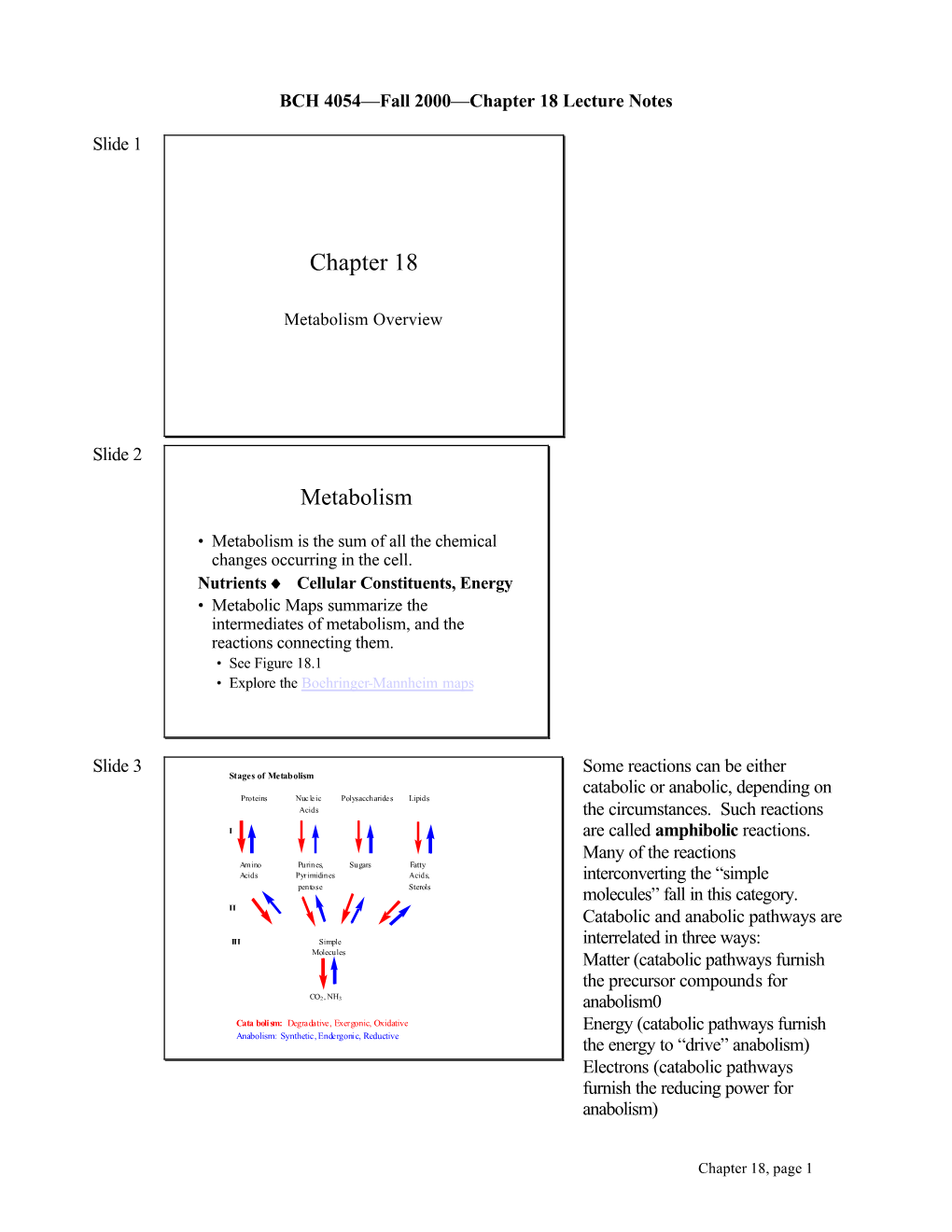 Chapter 18 Lecture Notes