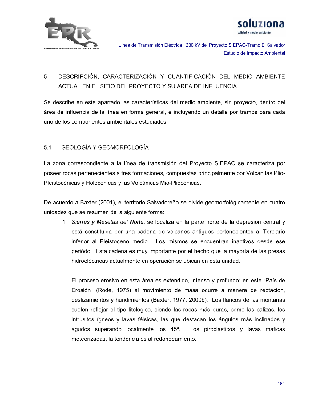 Línea De Transmisión Eléctrica 230 Kv Del Proyecto SIEPAC-Tramo El Salvador Estudio De Impacto Ambiental