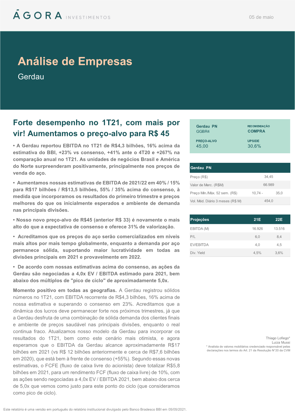 Análise De Empresas Gerdau