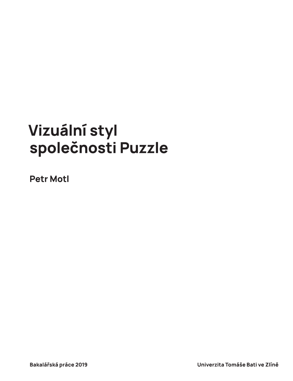 Vizuální Styl Společnosti Puzzle