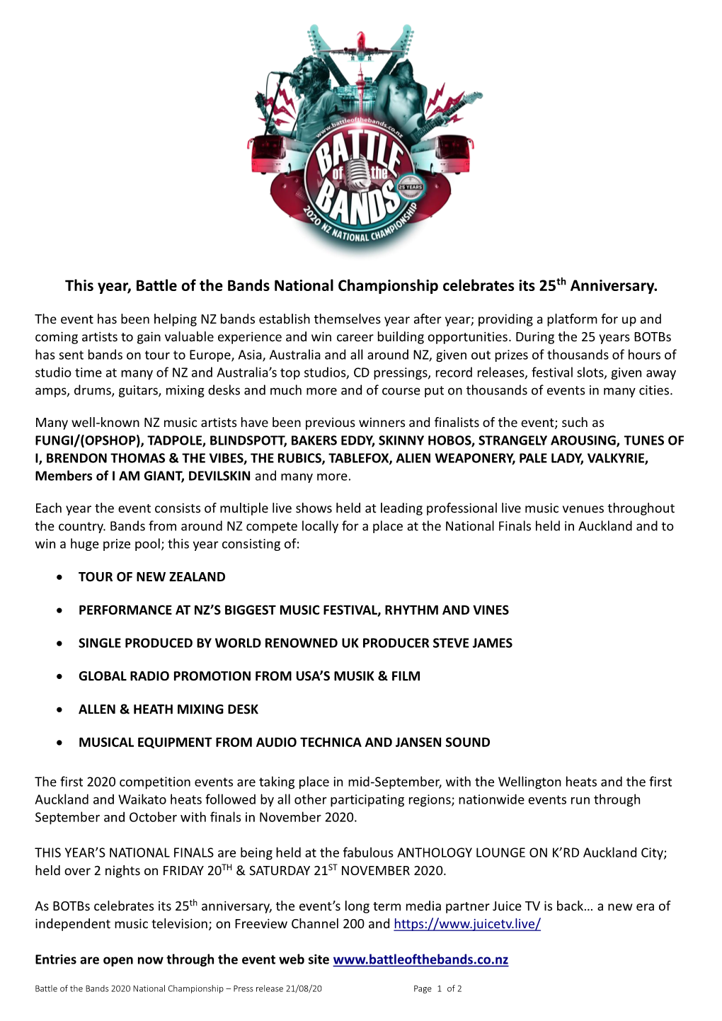 This Year, Battle of the Bands National Championship Celebrates Its 25Th Anniversary