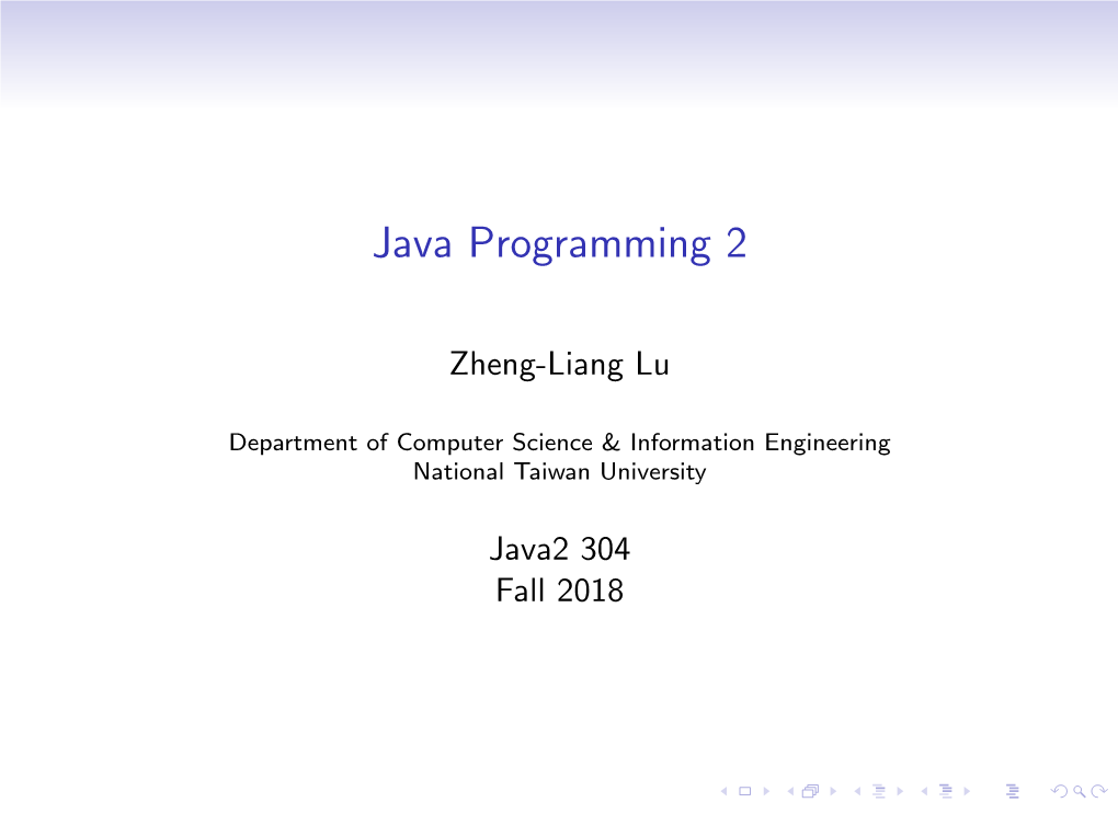 Java Programming 2