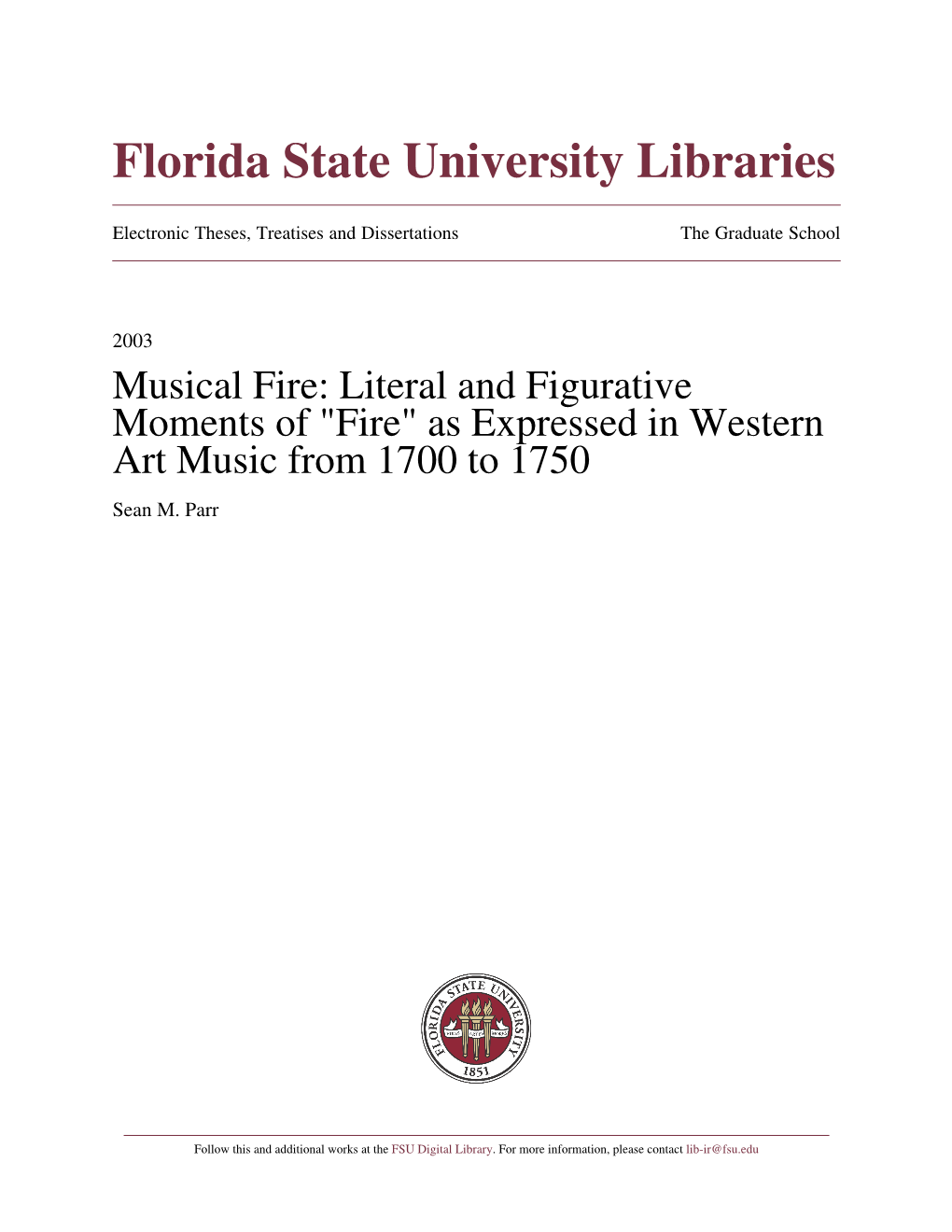 Musical Fire: Literal and Figurative Moments of 