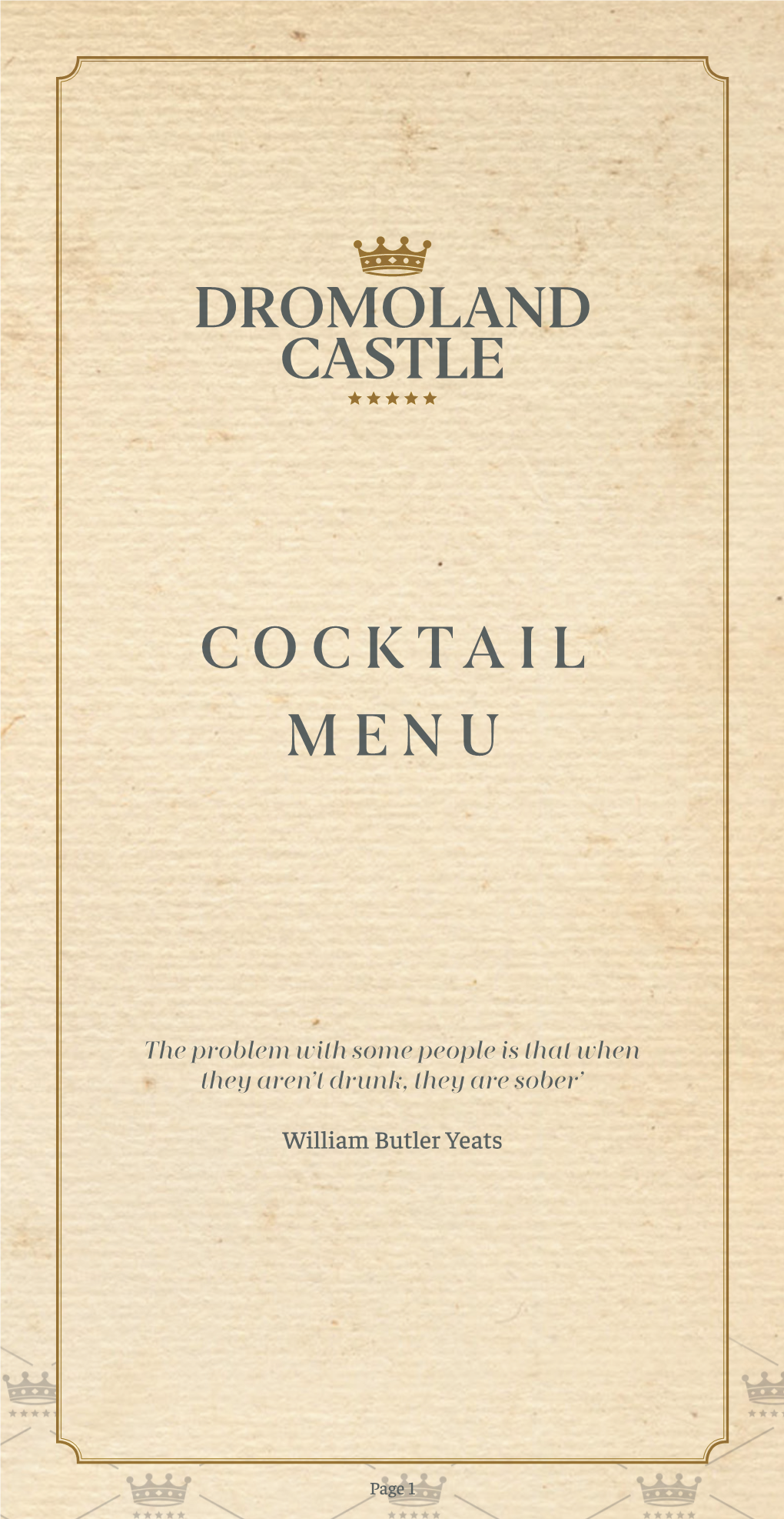 Cocktail Menu