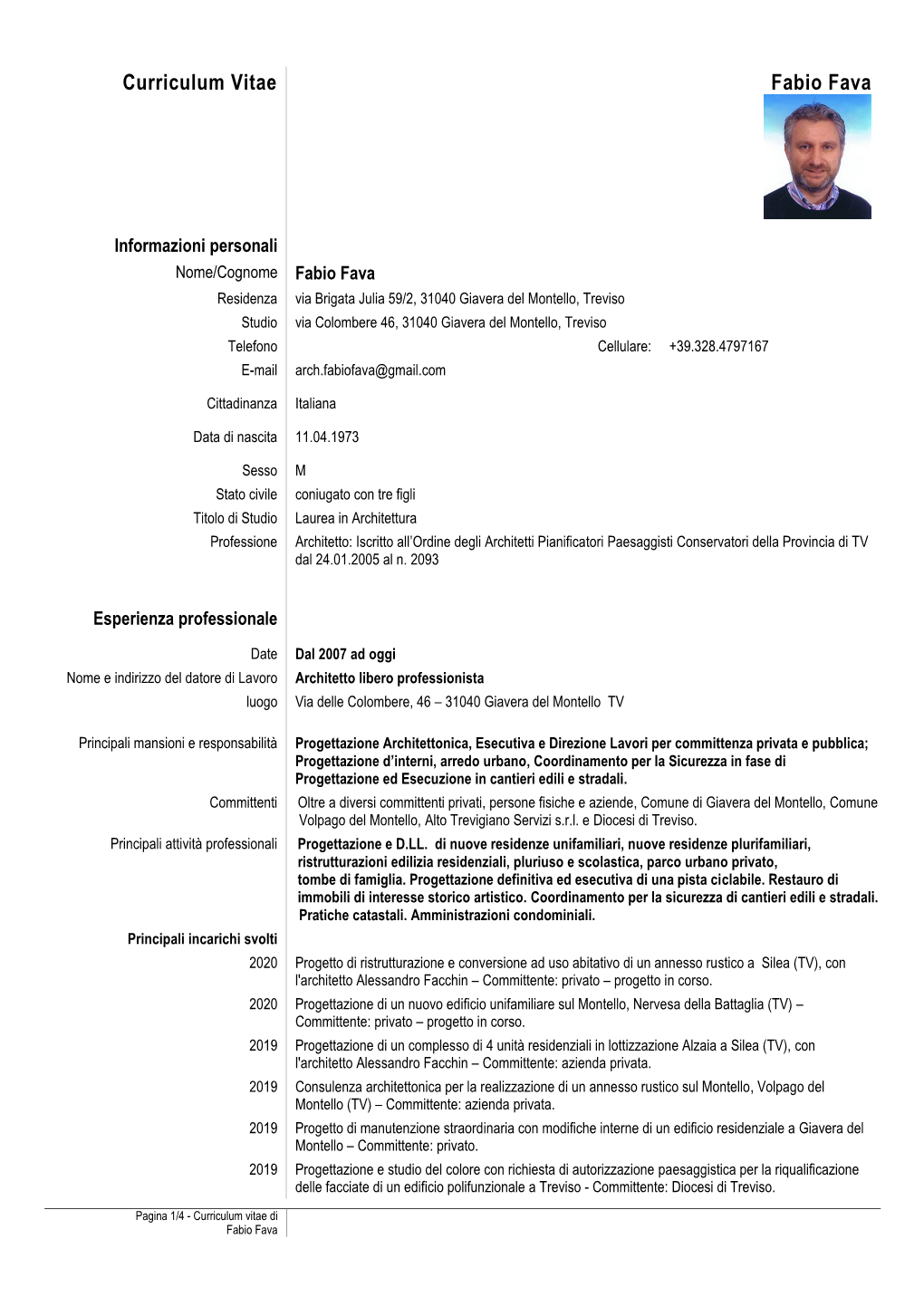 Curriculum Vitae Europass