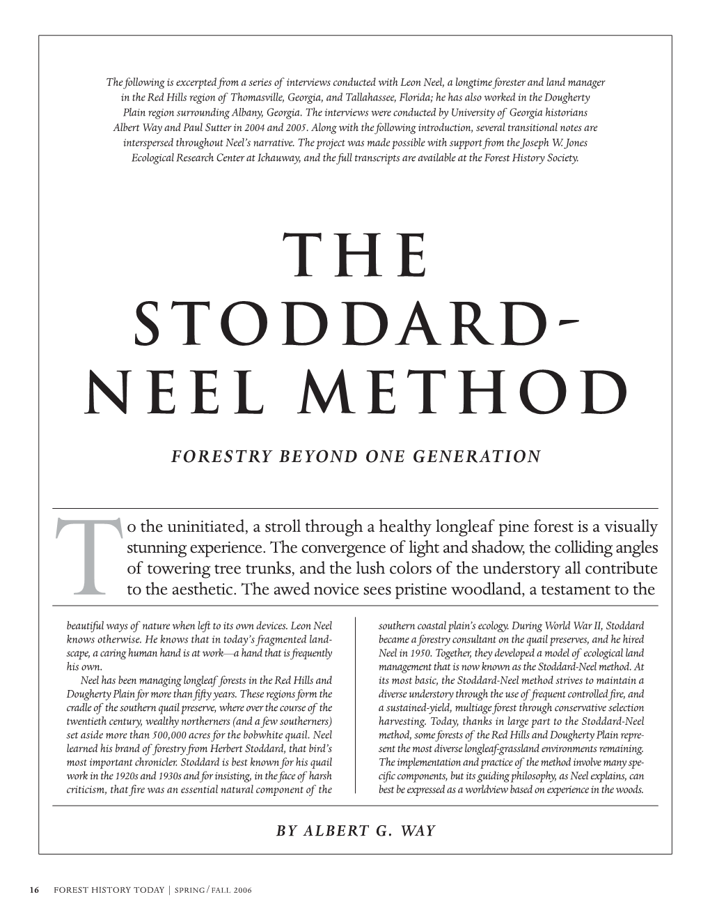 The Stoddard- Neel Method