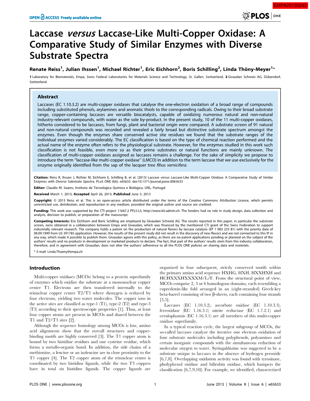 Laccase Versus Laccase-Like Multi-Copper Oxidase: a Comparative Study of Similar Enzymes with Diverse Substrate Spectra