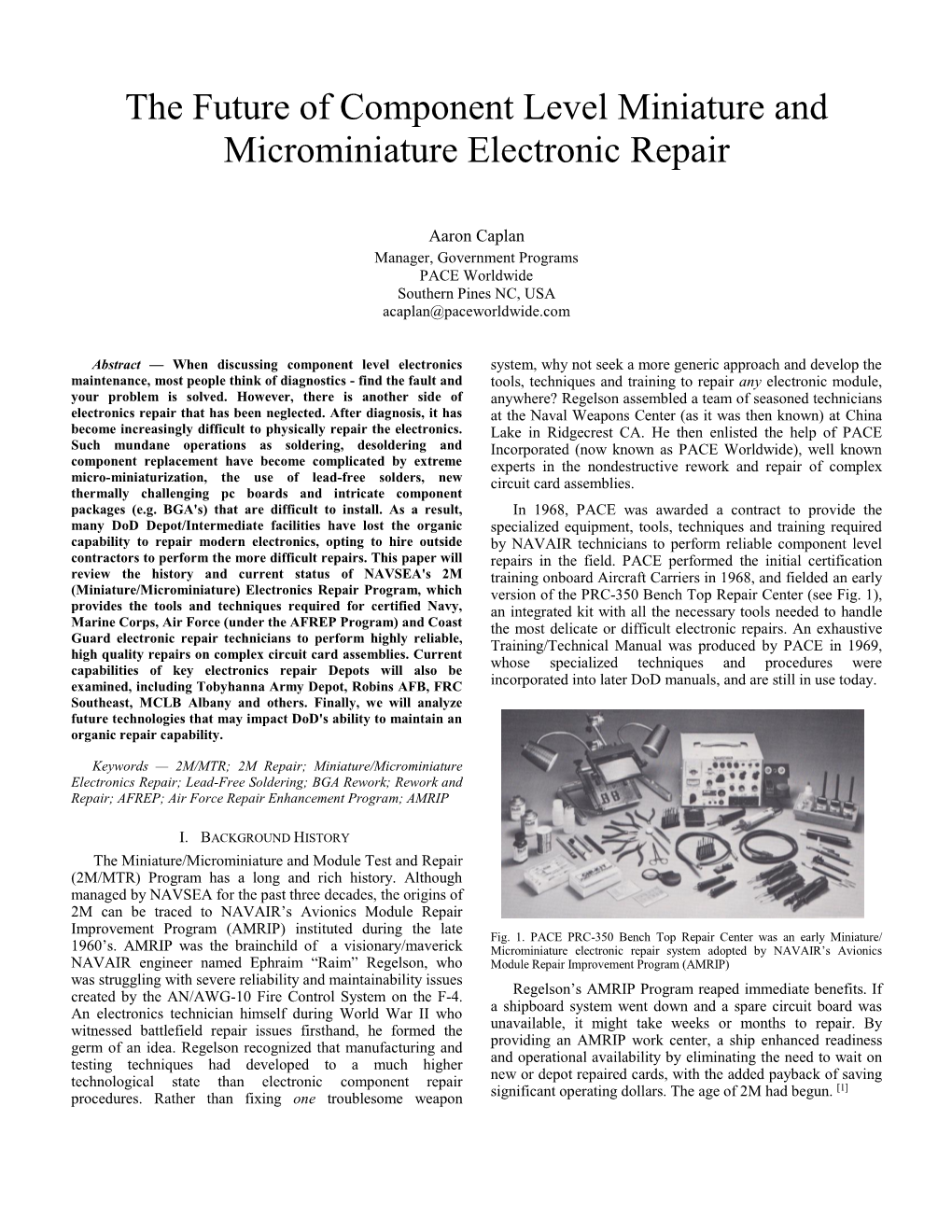 PACE 2M Miniature/Microminiature Electronic Repair