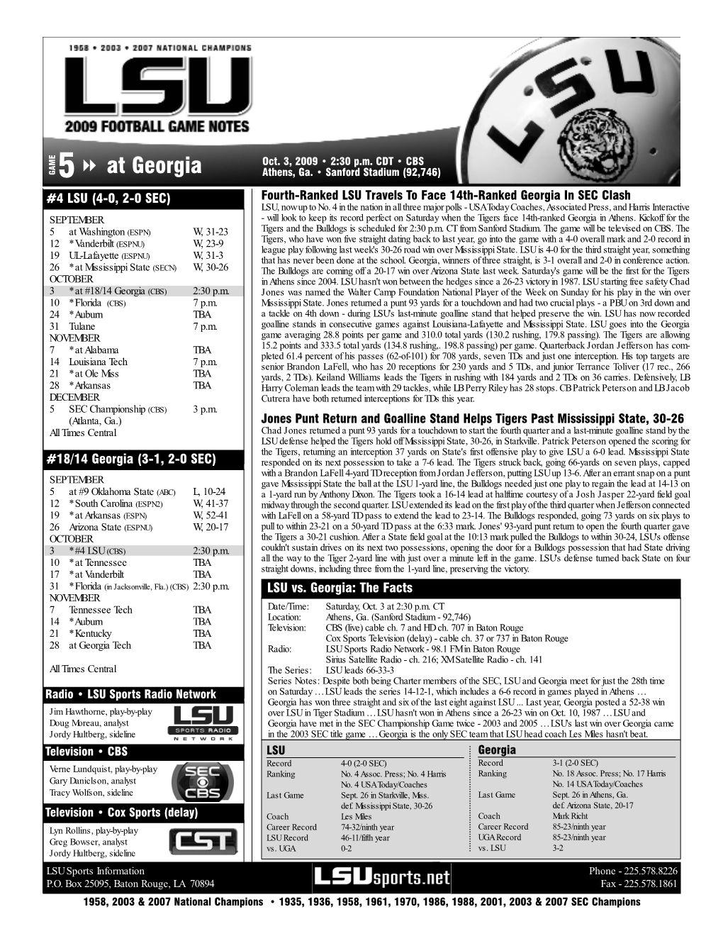 Game 5 Notes Georgia (Final).Qxd