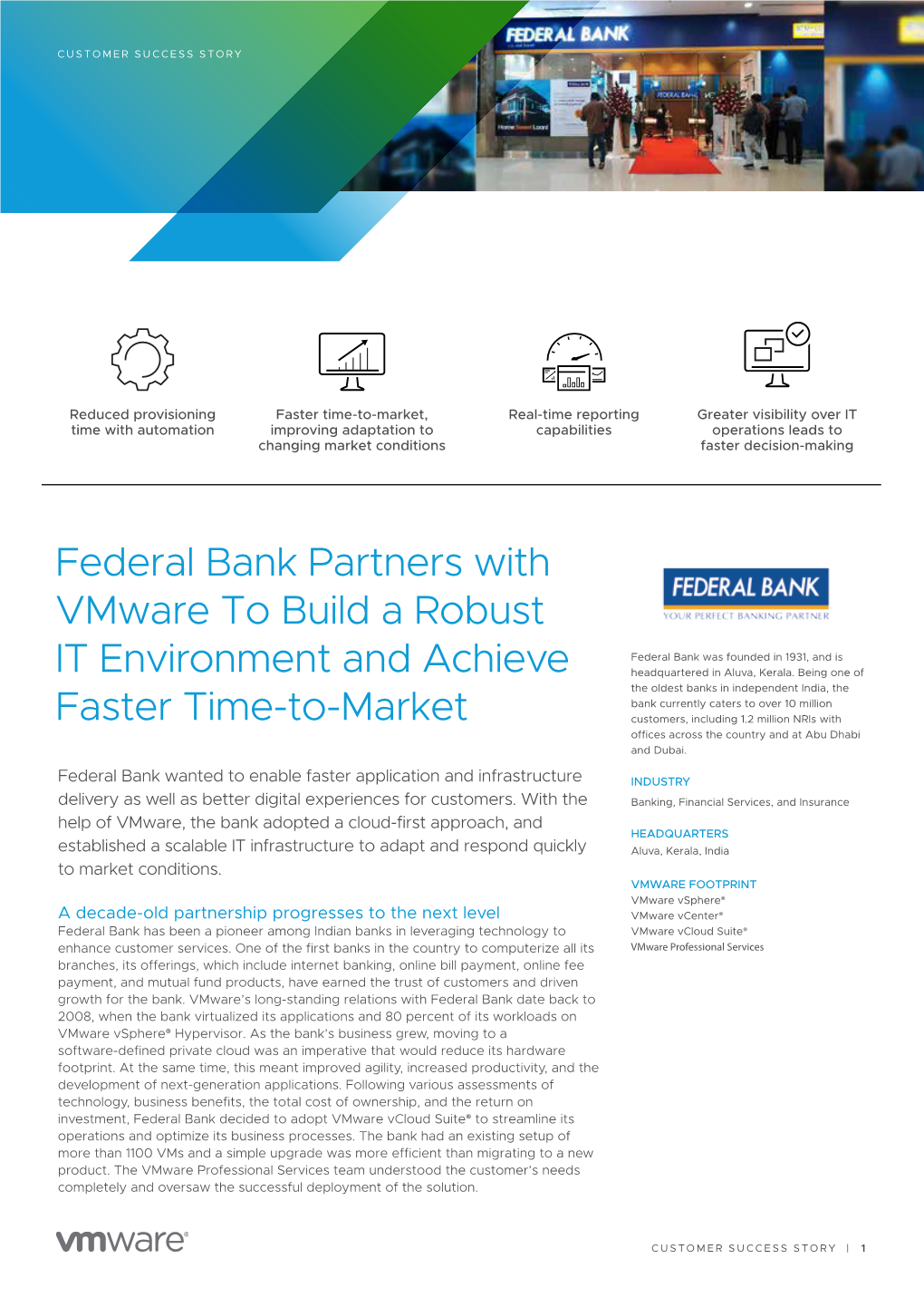 Federal Bank Partners with Vmware to Build a Robust IT Environment