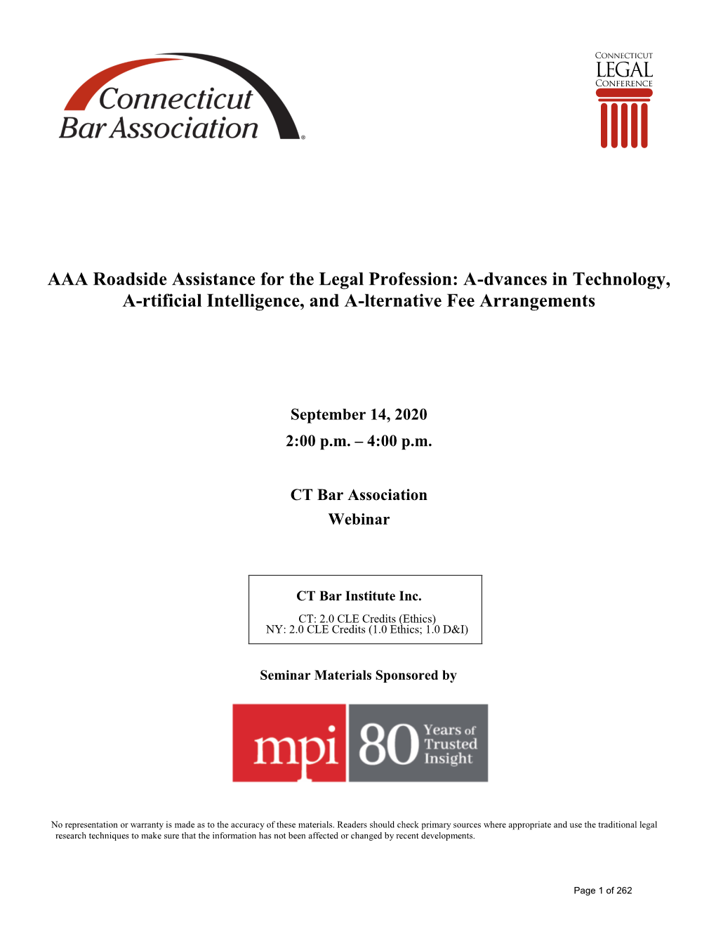 AAA Roadside Assistance for the Legal Profession: A-Dvances in Technology