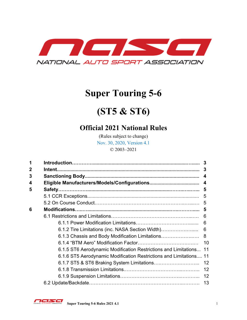 Super Touring 5-6 (ST5 & ST6)