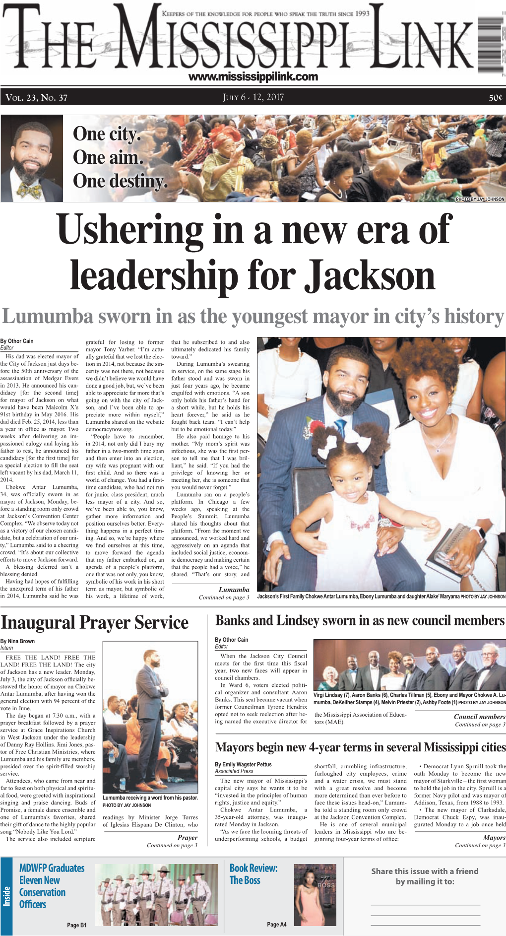 Lumumba Sworn in As the Youngest Mayor in City's History