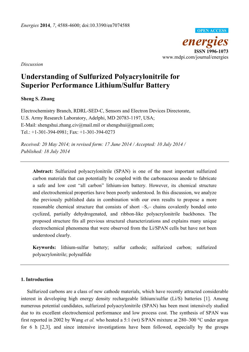 Understanding of Sulfurized Polyacrylonitrile for Superior Performance Lithium/Sulfur Battery