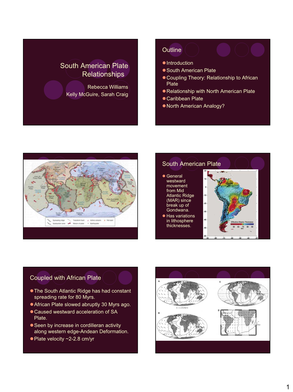 South American Plate Relationships