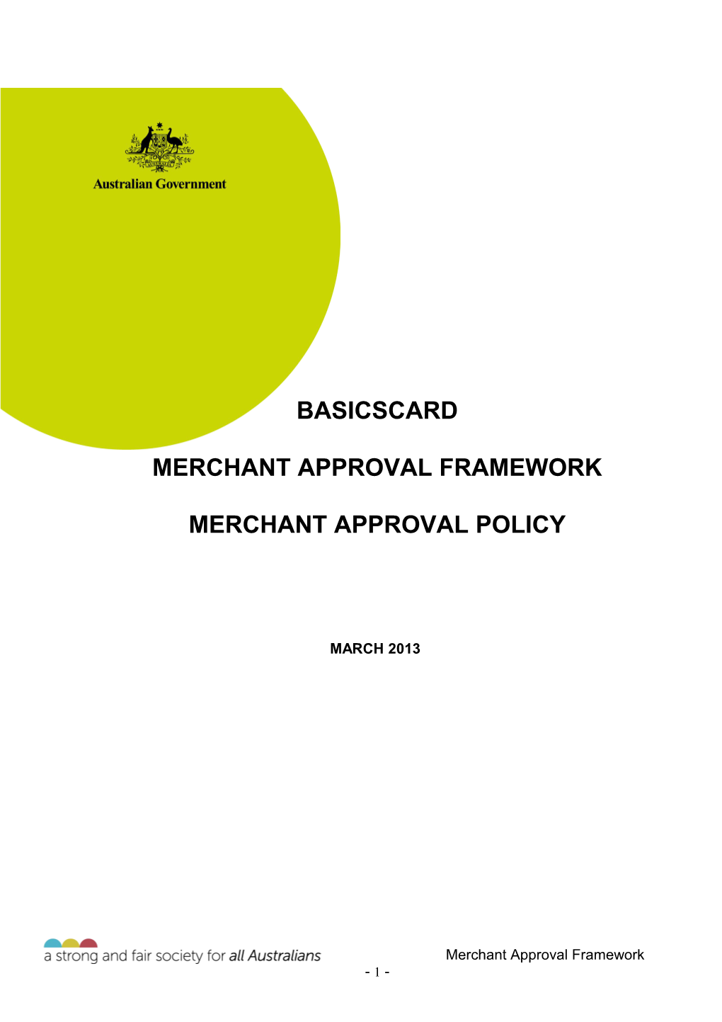 Merchant Approval Framework