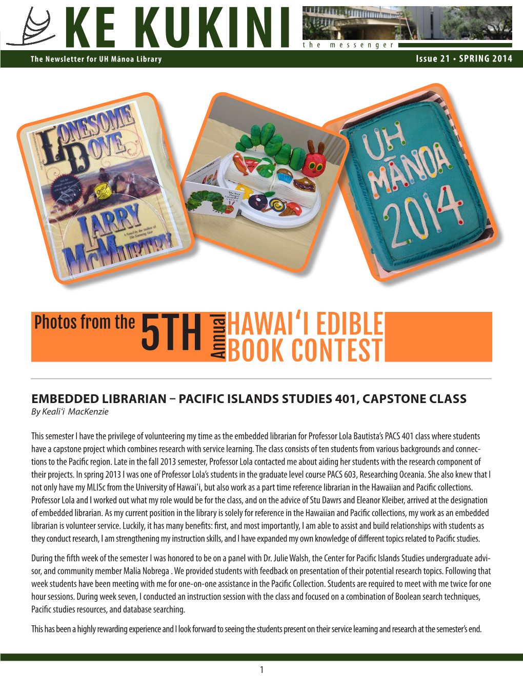 Hawai'i Edible Book Contest