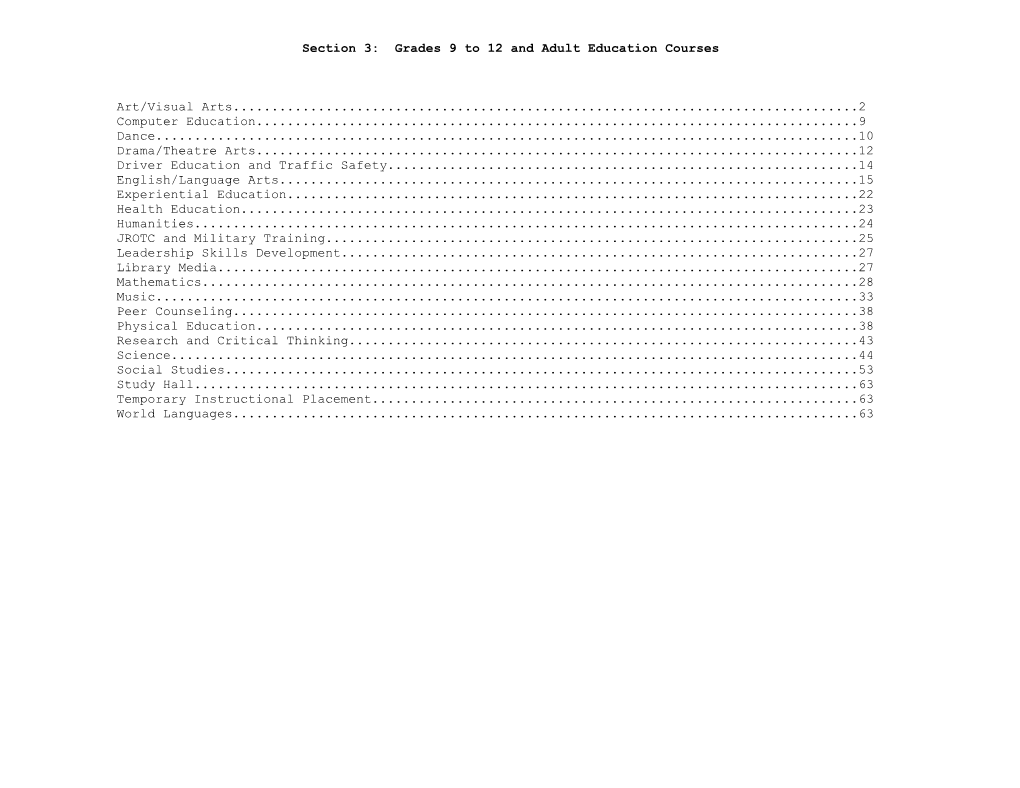 Florida Course Code Directory and Personnel Assignments 2014-2015