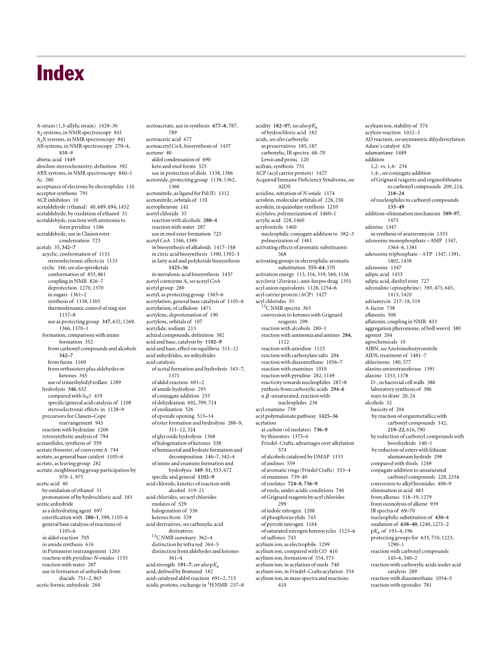 A-Strain (1,3-Allylic Strain) 1429–30 A2 Systems, in NMR