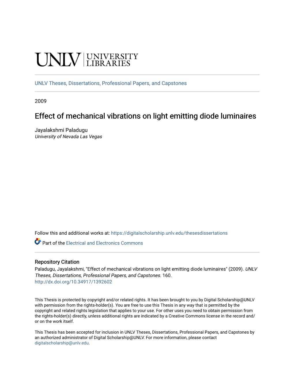 Effect of Mechanical Vibrations on Light Emitting Diode Luminaires