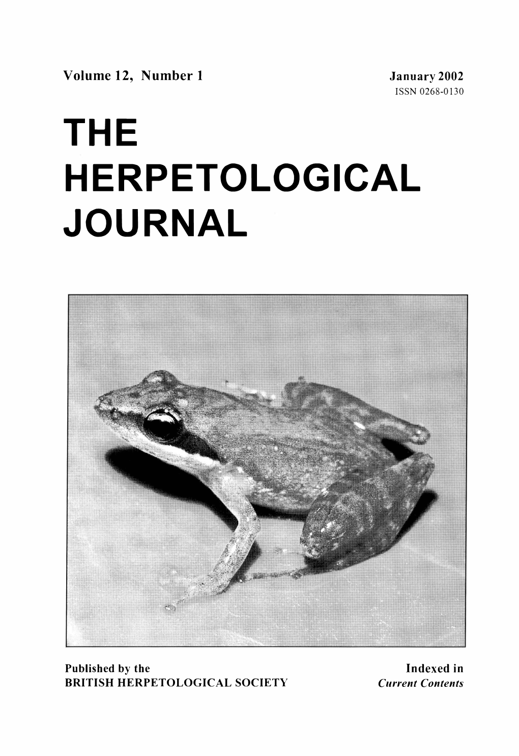 The Herpetological Journal