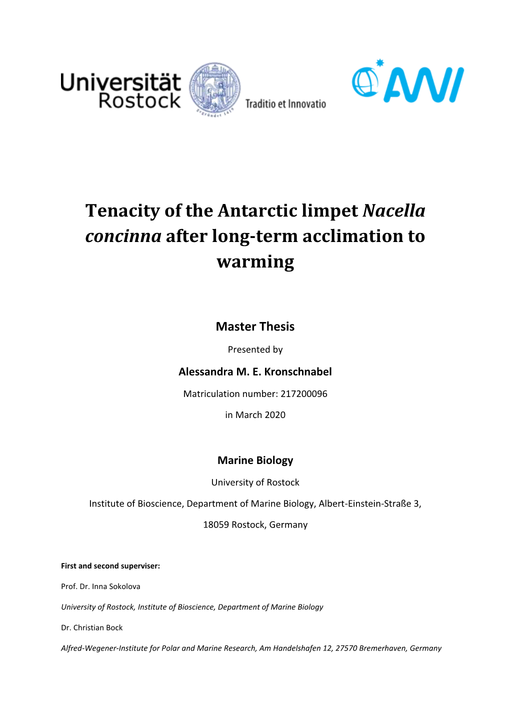 Tenacity of the Antarctic Limpet Nacella Concinna After Long-Term Acclimation to Warming