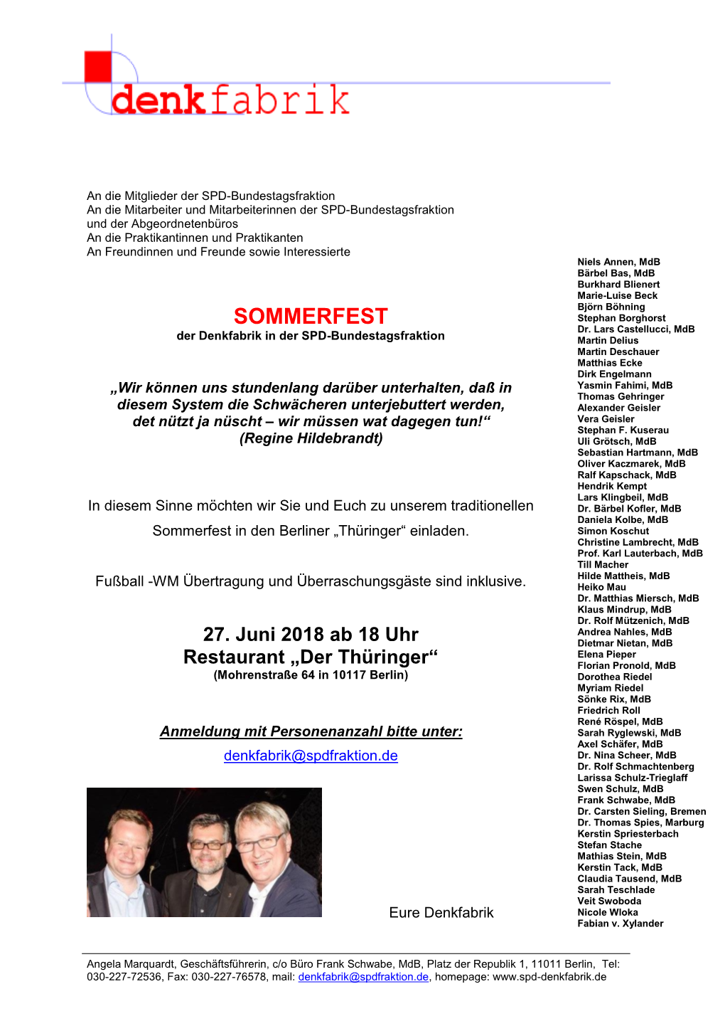 SOMMERFEST Stephan Borghorst Dr