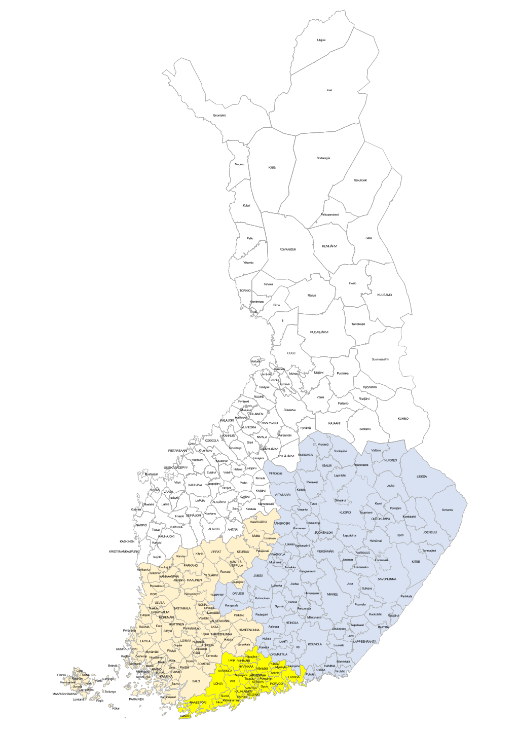 Eckerö Hammarland Lemland MAARIANHAMINA Jomala Finström