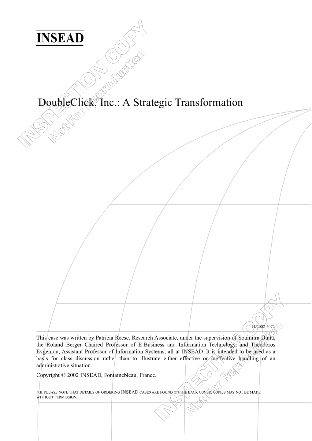Doubleclick, Inc.: a Strategic Transformation